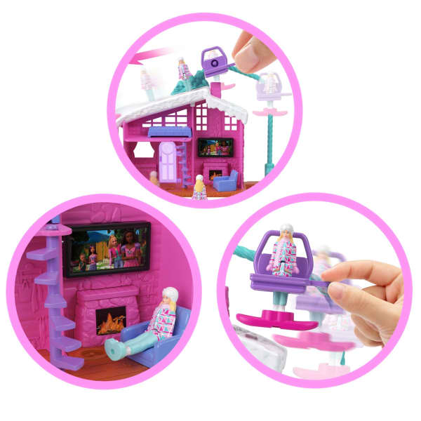Mattel Barbie Mini Barbie Land Doll House Playsets With 1.5-Inch Doll Furniture & Accessories