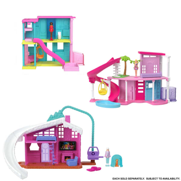 Mattel Barbie Mini Barbie Land Doll House Playsets With 1.5-Inch Doll Furniture & Accessories