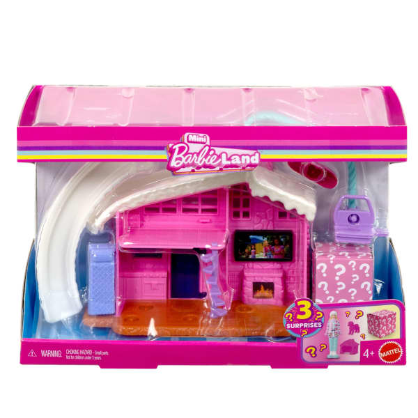 Mattel Barbie Mini Barbie Land Doll House Playsets With 1.5-Inch Doll Furniture & Accessories