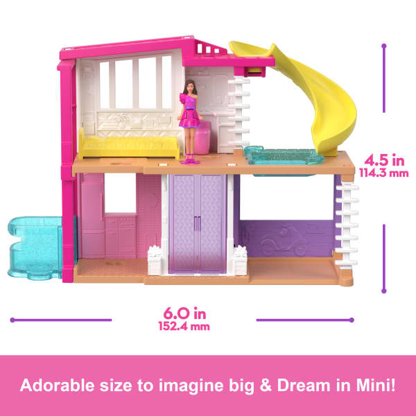 Mattel Barbie Mini Barbieland Doll House Playsets With 1.5-inch Doll Furniture & Accessories
