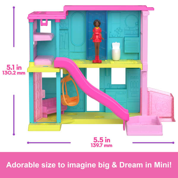 Mattel Barbie Mini Barbieland Doll House Playsets With 1.5-inch Doll Furniture & Accessories