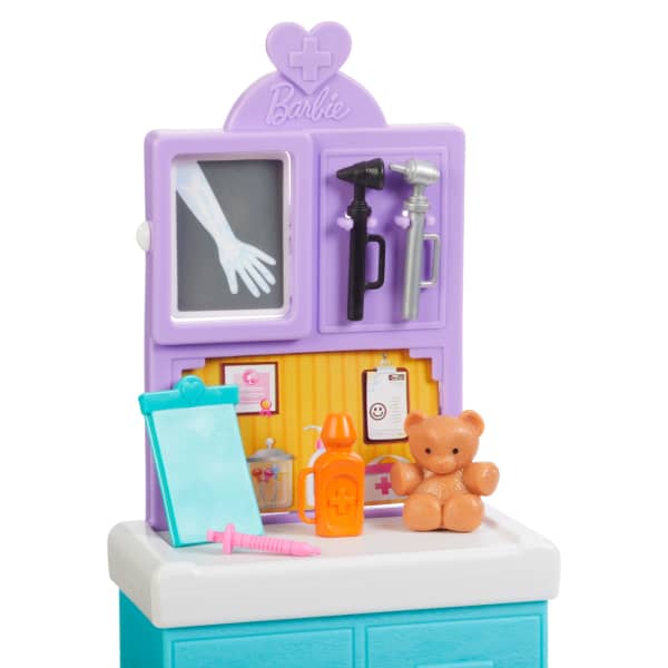 Mattel Barbie Pediatrician Doll And Doctor Playset With Accessories Purple Scrubs Barbie Toys