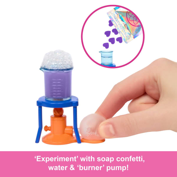 Mattel Barbie Scientist Doll And Accessories With Blonde Fashion Doll Lab Table & Color-Change Accessories