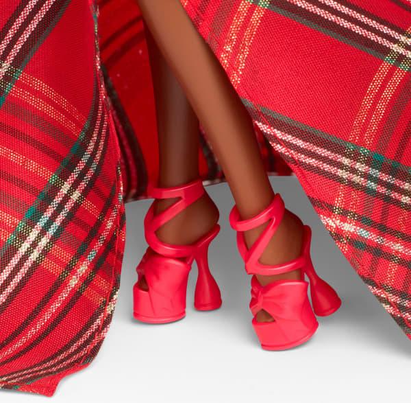 Mattel Barbie Signature 2024 Holiday Barbie Fashion Doll Seasonal Collector Gift Brown Hair With Plaid Gown