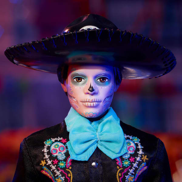 Mattel Barbie Signature Día De Muertos 2024 Collectible Ken Doll In Black Suit With Hat