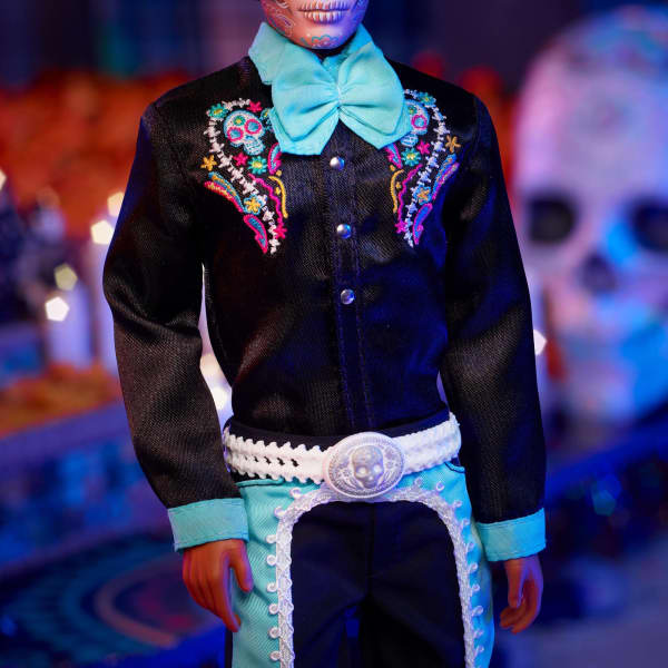 Mattel Barbie Signature Día De Muertos 2024 Collectible Ken Doll In Black Suit With Hat