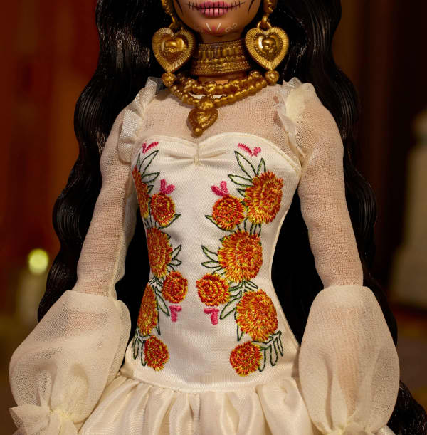 Mattel Barbie Signature Día De Muertos 2025 Collectible Doll In Ruffled Cream Gown