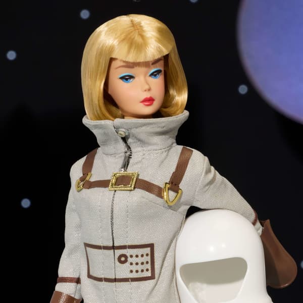 Mattel Barbie Signature Miss Astronaut Doll Collectible With Silver Suit Space Boots & Helmet Accessory