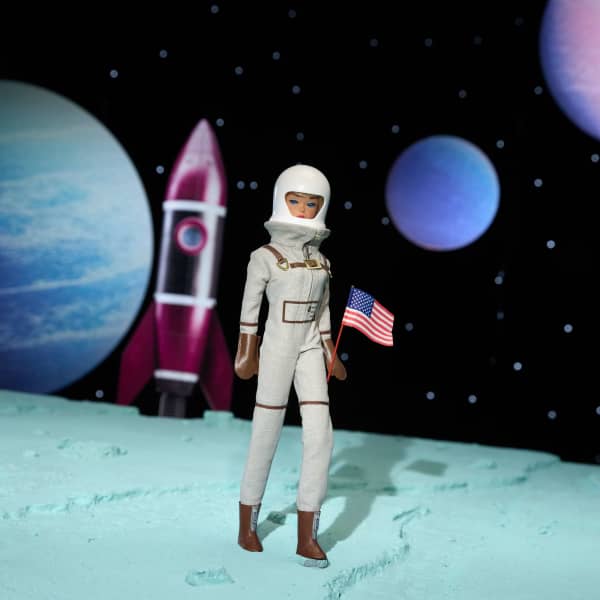 mattel Barbie Signature Miss Astronaut Doll Collectible With Silver Suit Space Boots & Helmet Accessory