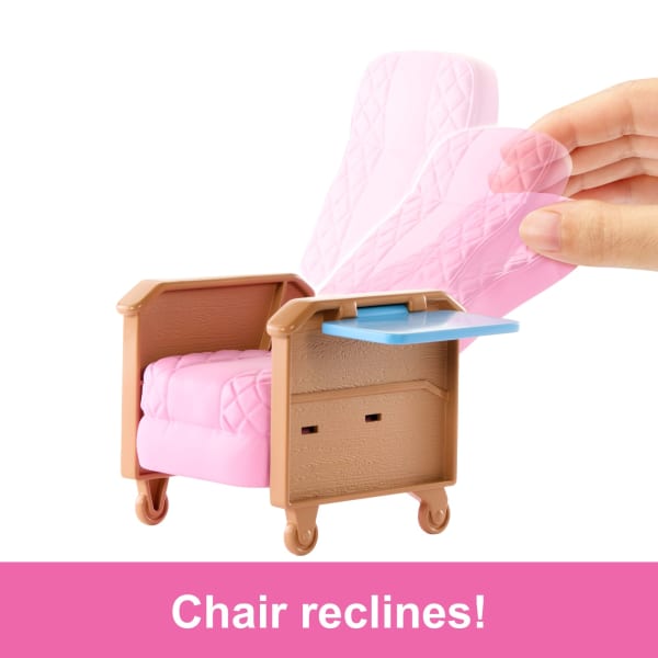 Mattel Barbie World Day At The Doctor Toy Playset With Medical Station Chair & 12 Accessories