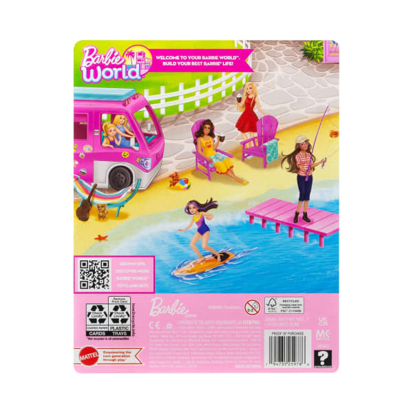 Mattel Barbie World Pink Chair Playset With 6 Accessories Including Furniture Blankets & Mugs