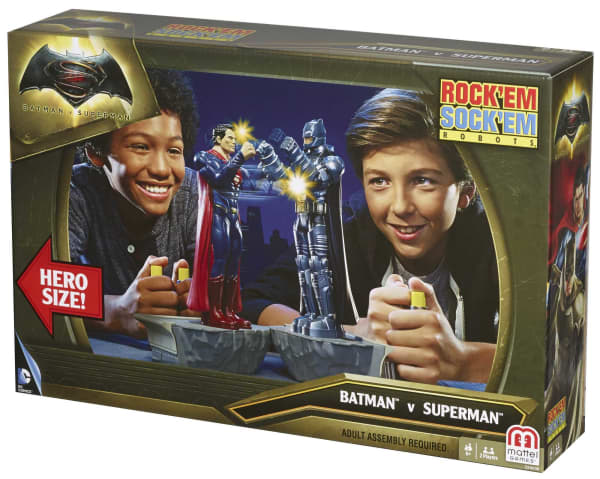 Mattel Batman Vs Superman Rock 'Em Sock 'Em Robots 2-Player Kids Game Fighting Robots Action Game