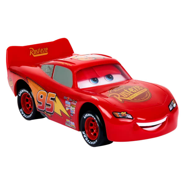 Mattel Disney And Pixar Cars Moving Moments Lightning Mcqueen Toy Car With Moving Eyes & Mouth
