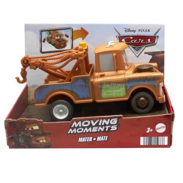 Mattel Disney And Pixar Cars Moving Moments Mater Toy Truck With Moving Eyes & Mouth