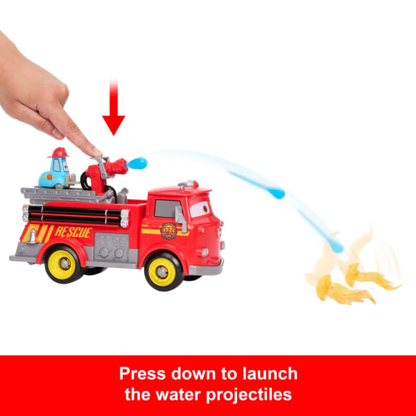 Mattel Disney And Pixar Cars Radiator Springs Race & Rescue Fire Fighting Red & Guido & Accessories