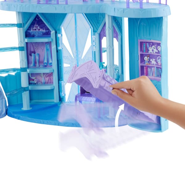Mattel Disney Frozen Elsa's Frozen Ice Palace Castle Playset With Olaf 5 Play Areas & 21 Accessories
