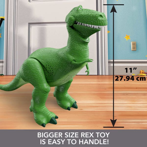 Mattel Disney Pixar Toy Story Rex Figure Roarin' Laughs Talking Dinosaur Toy