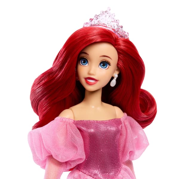 Mattel Disney Princess Enchanted Stories Ariel Fashion Doll With Sparkling Dress & Accessories Posable