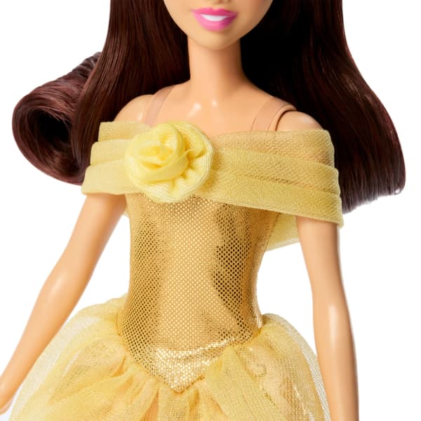 Mattel Disney Princess Enchanted Stories Belle Fashion Doll With Sparkling Dress & Accessories Posable