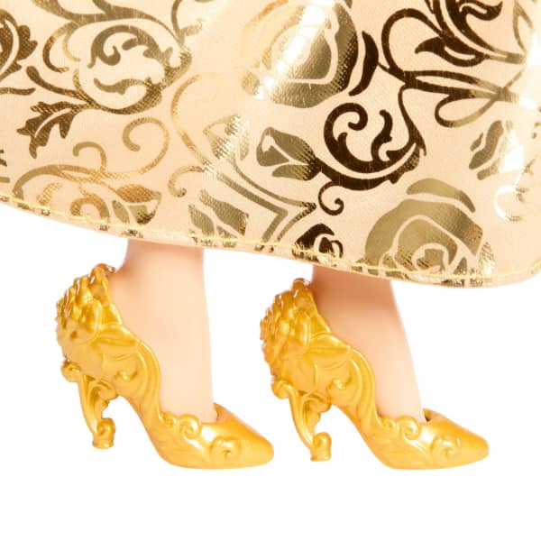 Mattel Disney Princess Enchanted Stories Belle Fashion Doll With Sparkling Dress & Accessories Posable