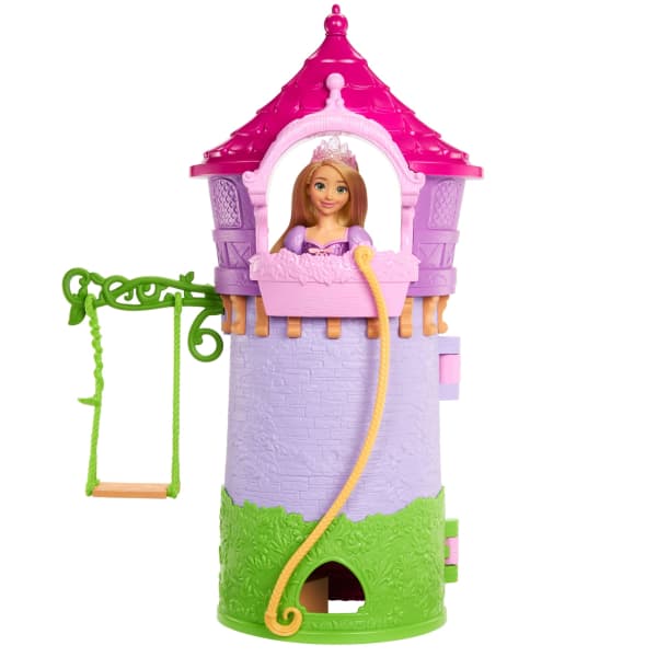 Mattel Disney Princess Enchanted Stories Rapunzel's Tower Playset With 6 Play Areas Pascal Figure & 5 Accy