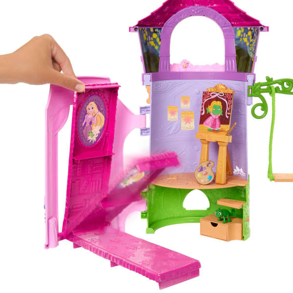 mattel Disney Princess Enchanted Stories Rapunzel's Tower Playset With 6 Play Areas Pascal Figure & 5 Accy