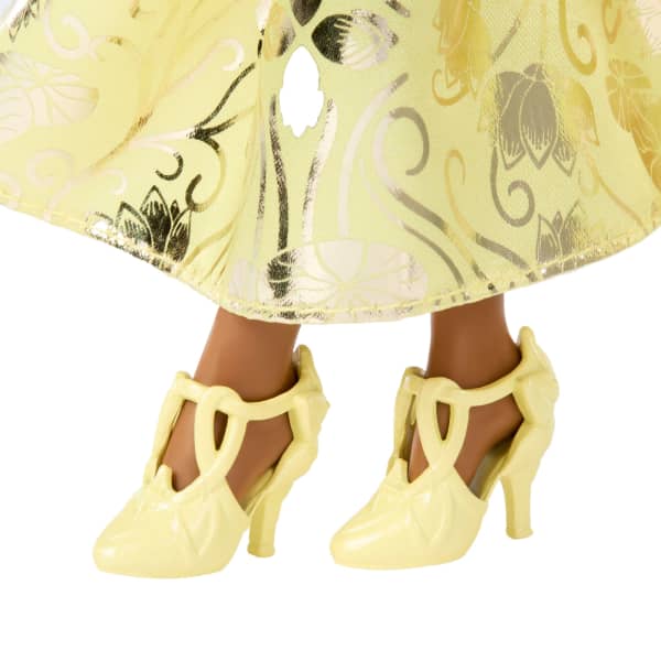 Mattel Disney Princess Enchanted Stories Tiana Fashion Doll With Sparkling Dress & Accessories Posable