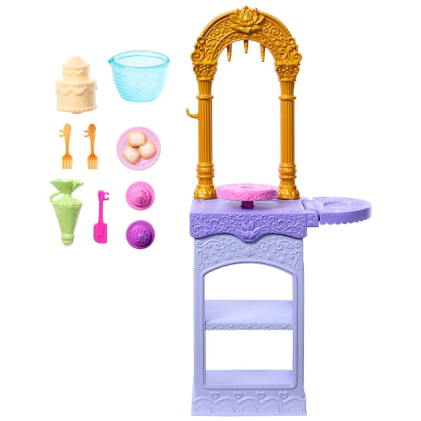 Mattel Disney Princess Tiana Start The Story Doll Accessory Set With Pastry Shop Theme & Color Change Cake