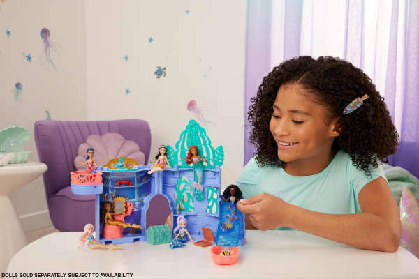 mattel Disney The Little Mermaid Storytime Stackers Ariel's Grotto Playset And 10 Accessories