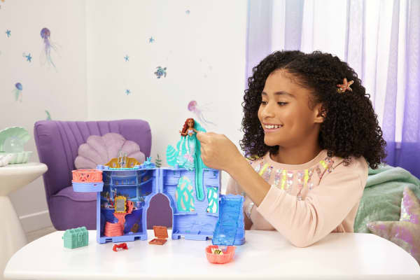 mattel Disney The Little Mermaid Storytime Stackers Ariel's Grotto Playset And 10 Accessories