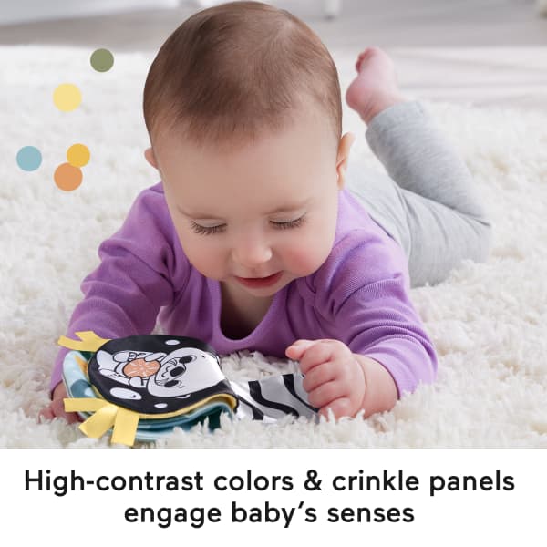 Mattel Fisher-Price 2-In-1 Rockin’ Tummy Time Otter Plush Toy With Soft Book For Newborn Sensory Play