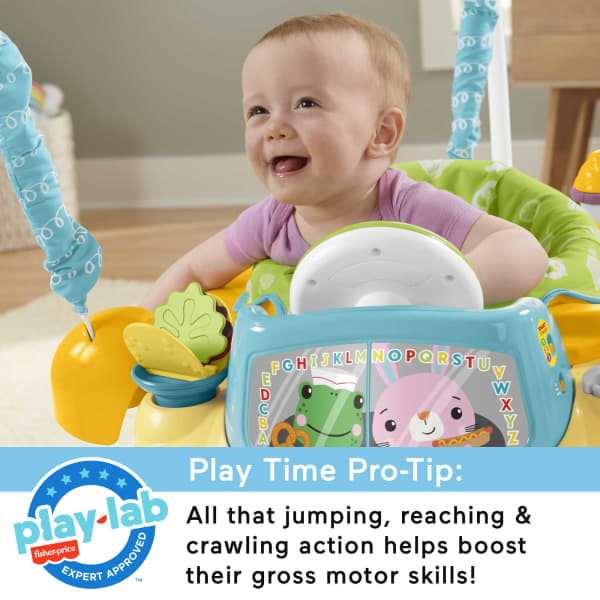 Mattel Fisher-Price 2-in-1 Servin’ Up Fun Jumperoo Baby Activity Center With Music Lights & Smart Stages