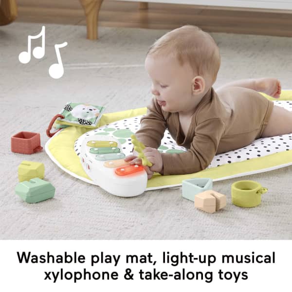 Mattel Fisher-Price 3-In-1 Baby Activity Center With Lights & Sounds Play Mat Toddler Toy Snugapuppy