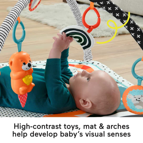 Mattel Fisher-Price 3-In-1 Music Glow And Grow Gym Infant Playmat With Lights & Removable Toys