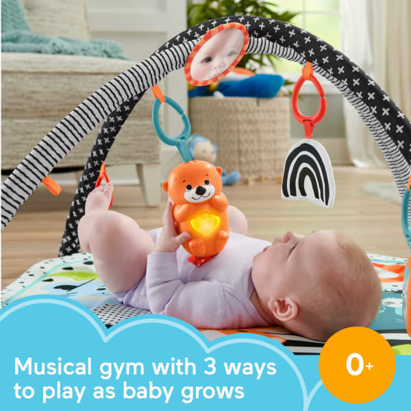 mattel Fisher-Price 3-In-1 Music Glow And Grow Gym Infant Playmat With Lights & Removable Toys