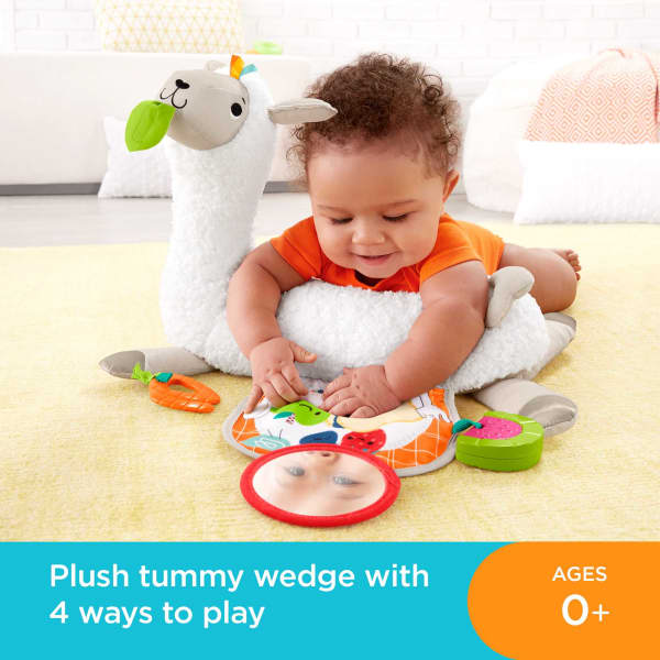 Mattel Fisher-Price Baby Toy For Newborn Tummy Time To Toddler Role-Play Plush Tummy Time Llama