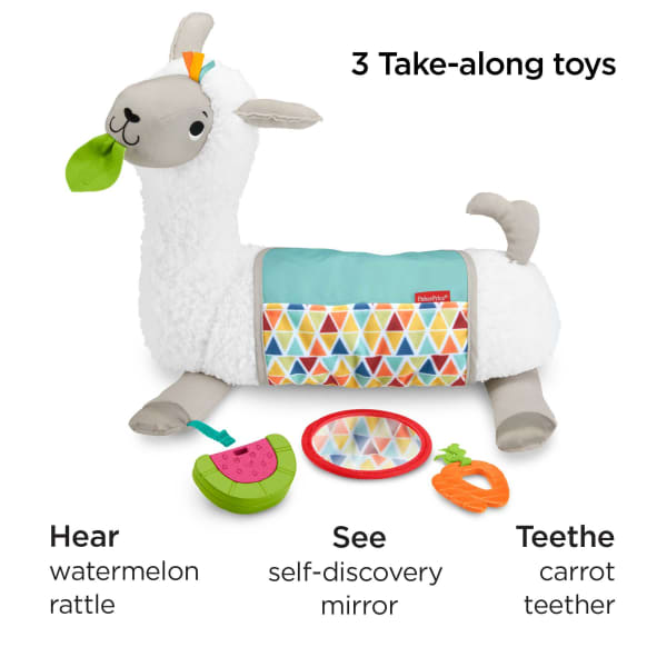 Mattel Fisher-Price Baby Toy For Newborn Tummy Time To Toddler Role-Play Plush Tummy Time Llama