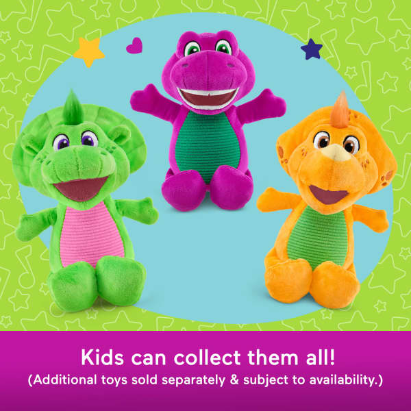 Mattel Fisher-Price Barney's World Plush Baby Bop 8-Inch Toy Dinosaur For Toddlers & Preschool Kids