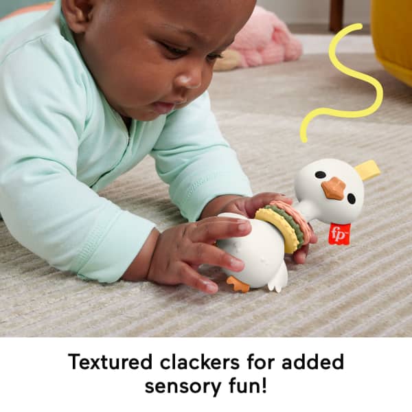 Mattel Fisher Price Clack & Quack Goose Baby Toy With Fine Motor Activity For Newborns