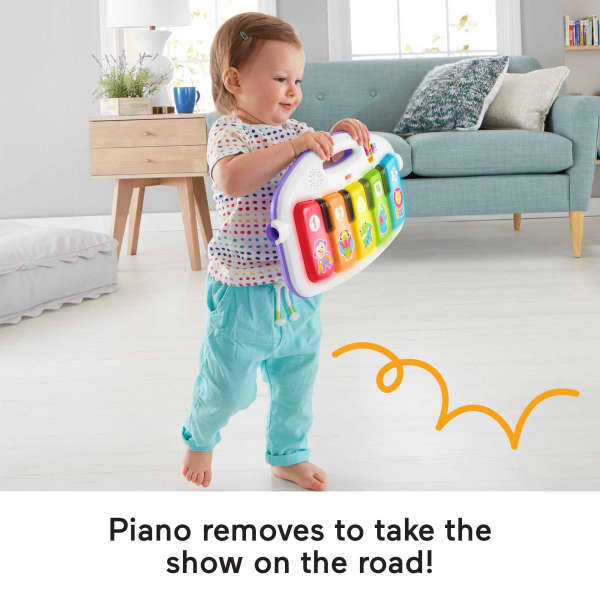 Mattel Fisher-Price Deluxe Kick & Play Piano Gym - Pink - English Version