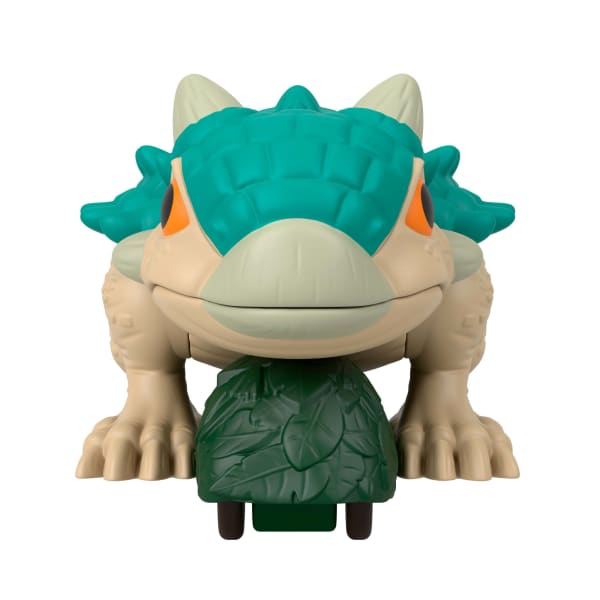 Mattel Fisher-Price Imaginext Jurassic World Ankylosaurus Dinosaur Toy With Wheels & Wiggling Motion