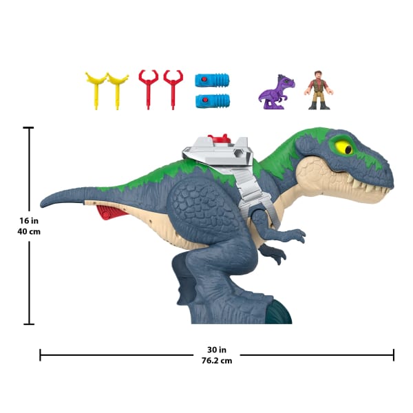 Mattel Fisher-Price Imaginext Jurassic World Rebirth Ultimate Action Chomp T. Rex Dino Toy & Action Figures