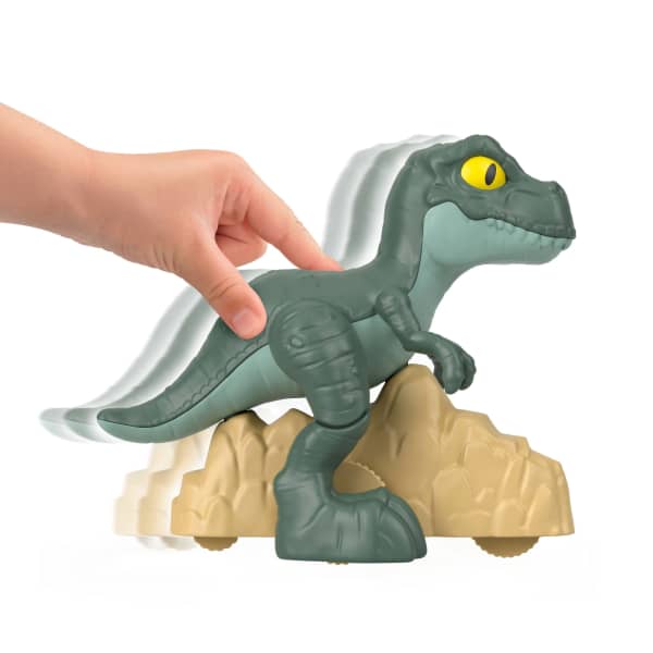 Mattel Fisher-Price Imaginext Jurassic World Tyrannosaurus Rex Dinosaur Toy With Wheels & Wiggling Motion