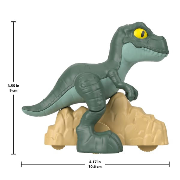 mattel Fisher-Price Imaginext Jurassic World Tyrannosaurus Rex Dinosaur Toy With Wheels & Wiggling Motion