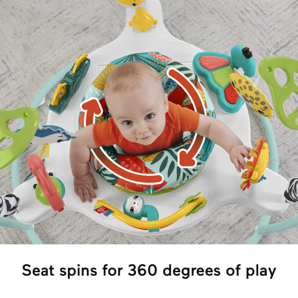 Mattel Fisher-Price Jumperoo Baby Activity Center With Lights And Sounds Jumping Jungle