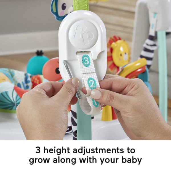 Mattel Fisher-Price Jumperoo Baby Activity Center With Lights And Sounds Jumping Jungle