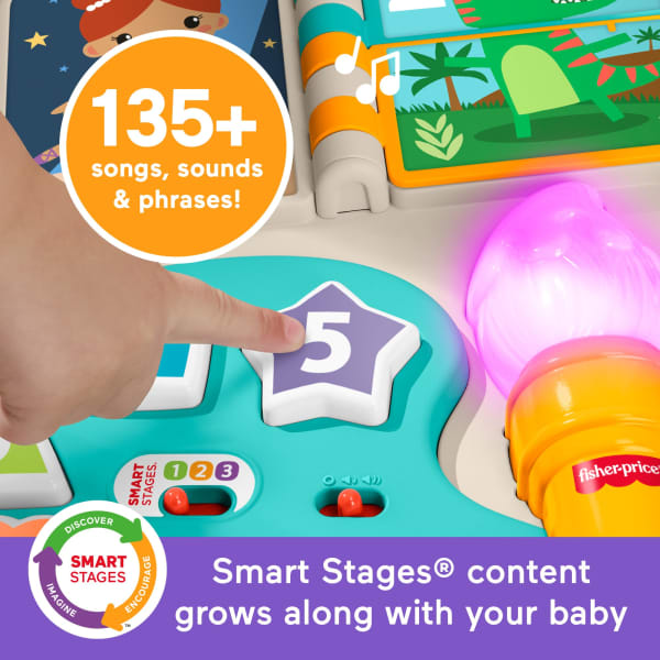 Mattel Fisher-Price Laugh & Learn 4-In-1 Activity Table & Easel Electronic Learning Toy For Baby & Toddler