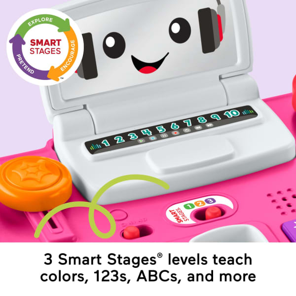 Mattel Fisher-Price Laugh & Learn Mix & Learn DJ Table Baby & Toddler Musical Learning Toy Pink