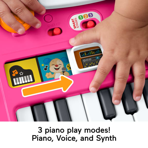 Mattel Fisher-Price Laugh & Learn Mix & Learn DJ Table Baby & Toddler Musical Learning Toy Pink