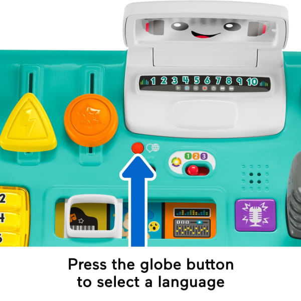 Mattel Fisher-Price Laugh & Learn Mix & Learn DJ Table Musical Learning Toy For Baby & Toddler Multilanguage Version